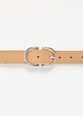 Crescent Buckle Pants Belt Iced Coffee | Ashley Stewart
