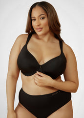 Micro Underwired T-Shirt Bra Black | Ashley Stewart