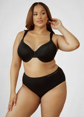 Micro Underwired T-Shirt Bra Black | Ashley Stewart