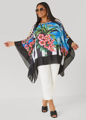 Printed Crepe Tunic Multi | Ashley Stewart