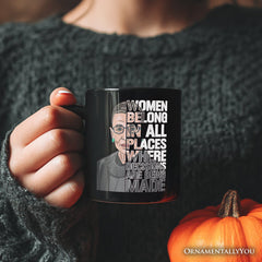 Women Belong in All Places Mug Black | Ashley Stewart