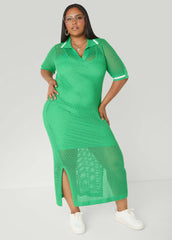 Open Knit Maxi Dress Amazon | Ashley Stewart
