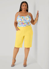 Printed Mesh Bodysuit Victoria Blue | Ashley Stewart