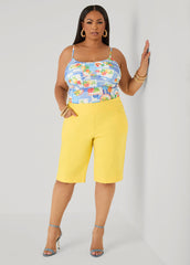 Printed Mesh Bodysuit Victoria Blue | Ashley Stewart