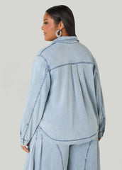 Chambray Shirt Denim | Ashley Stewart