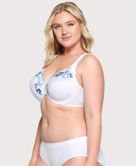Front-Closure Cotton WonderWire Bra White | Ashley Stewart