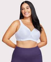 MagicLift Seamless Sports Bra White | Ashley Stewart