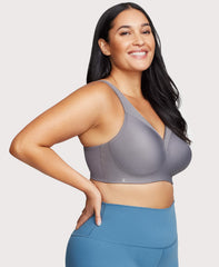 MagicLift Seamless Sports Bra Charcoal Gray | Ashley Stewart
