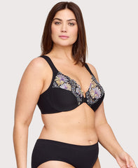 Front-Closure WonderWire Bra Floral Print | Ashley Stewart