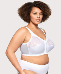 MagicLift Front-Closure Support Bra White | Ashley Stewart