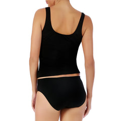 InstantFigure Compression Tankini Top Black | Ashley Stewart