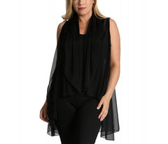 InstantFigure InstaWrap Mesh Shawl Black | Ashley Stewart