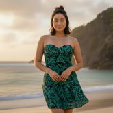 InstantFigure Tropical Swimdress Green | Ashley Stewart