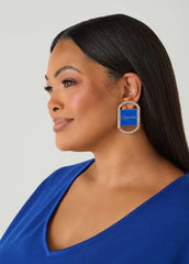 Crystal Queen Earrings Victoria Blue | Ashley Stewart