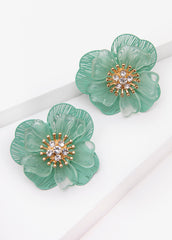 Flower Stud Earrings Blue | Ashley Stewart