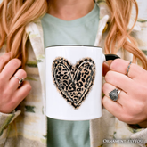 Leopard Heart Valentine Mug Black Handle | Ashley Stewart