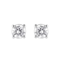 0.50 Carat Lab Grown Round Cut Diamond Stud Earrings White | Ashley Stewart