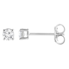 0.50 Carat Lab Grown Round Cut Diamond Stud Earrings White | Ashley Stewart