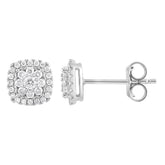 0.33 Carat Lab Grown Cushion Shaped Diamond Stud Earrings | Ashley Stewart