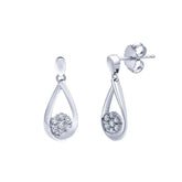 0.30 Carat Sterling Silver Lab Grown Diamond Dangle Drop Earrings Gift | Ashley Stewart