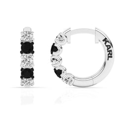 1 Carat Lab Grown Diamond Huggie Hoop In Sterling Silver | Ashley Stewart
