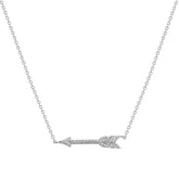 0.15 Carat Lab Grown Diamond Arrow Necklace In Sterling Silver | Ashley Stewart