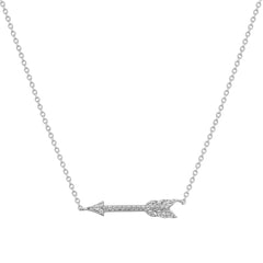 0.15 Carat Lab Grown Diamond Arrow Necklace In Sterling Silver | Ashley Stewart