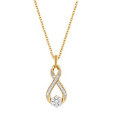 0.25 Carat Lab Grown Diamond Twisted Pendant Necklace | Ashley Stewart