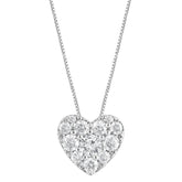 0.50 Carat Lab Grown Diamond Heart Pendant Necklace In Sterling Silver | Ashley Stewart