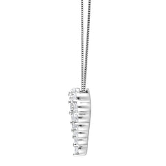 0.25 Carat Heart Lab Grown Diamond Pendant Necklace In Sterling Silver | Ashley Stewart