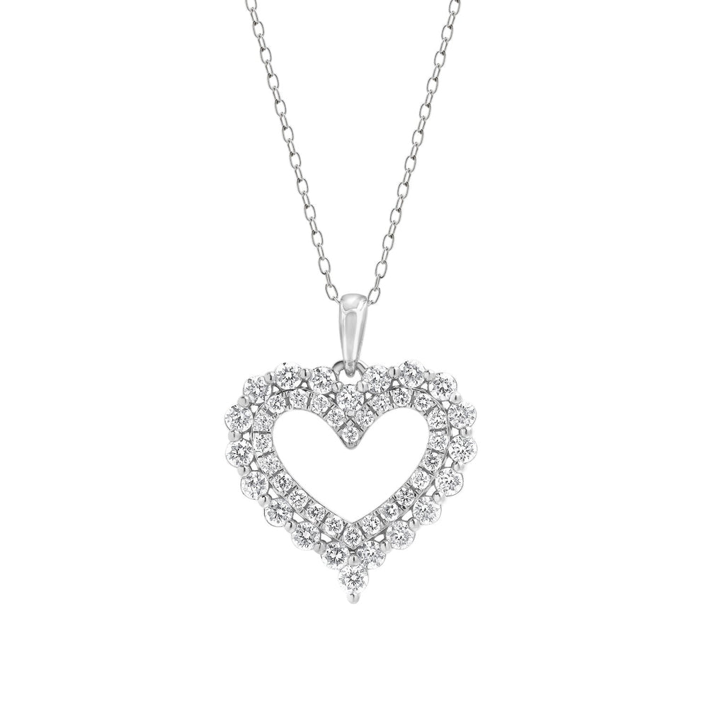 1 Carat Lab Grown Diamond Heart Necklace | Ashley Stewart