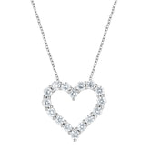 1 Carat Lab Grown Diamond Heart Sterling Silver Necklace | Ashley Stewart