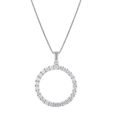0.33 Carat Lab Grown Diamond Circle Of Life Pendant Necklace in Sterli | Ashley Stewart