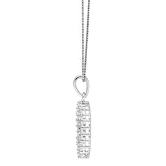 0.33 Carat Lab Grown Diamond Circle Of Life Pendant Necklace in Sterli | Ashley Stewart