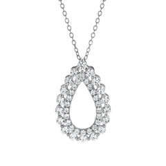1 Carat Lab Grown Diamond Teardrop Pendant Necklace | Ashley Stewart