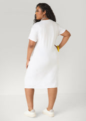 Butterfly T Shirt Dress White | Ashley Stewart