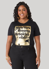 New York Graphic Tee Black | Ashley Stewart