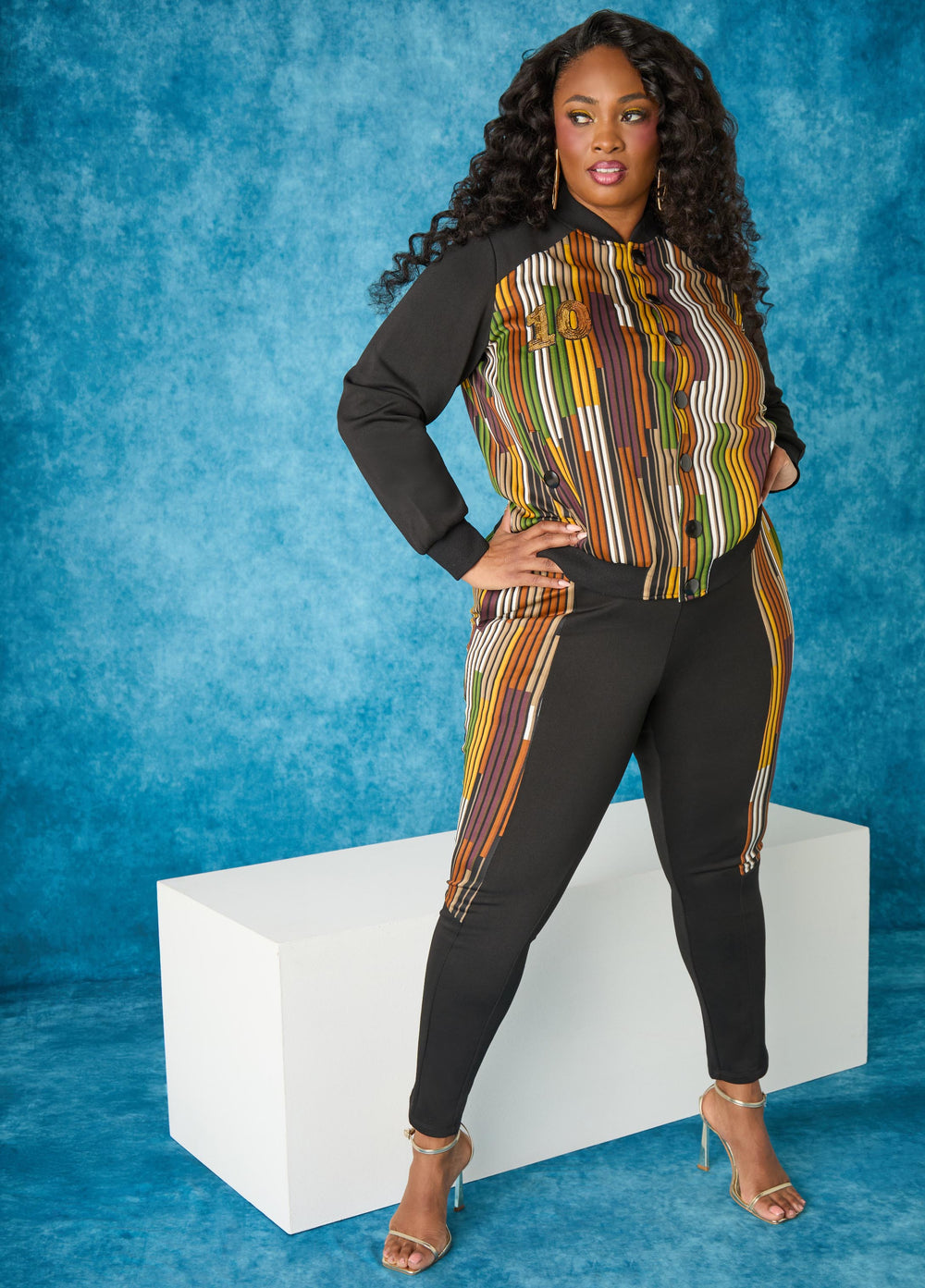 Striped Track Pants Multi | Ashley Stewart