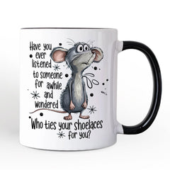 Who Ties Your Shoelaces Mug White | Ashley Stewart