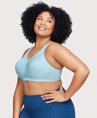 MagicLift Seamless Sports Bra Frosted Frosted Aqua | Ashley Stewart