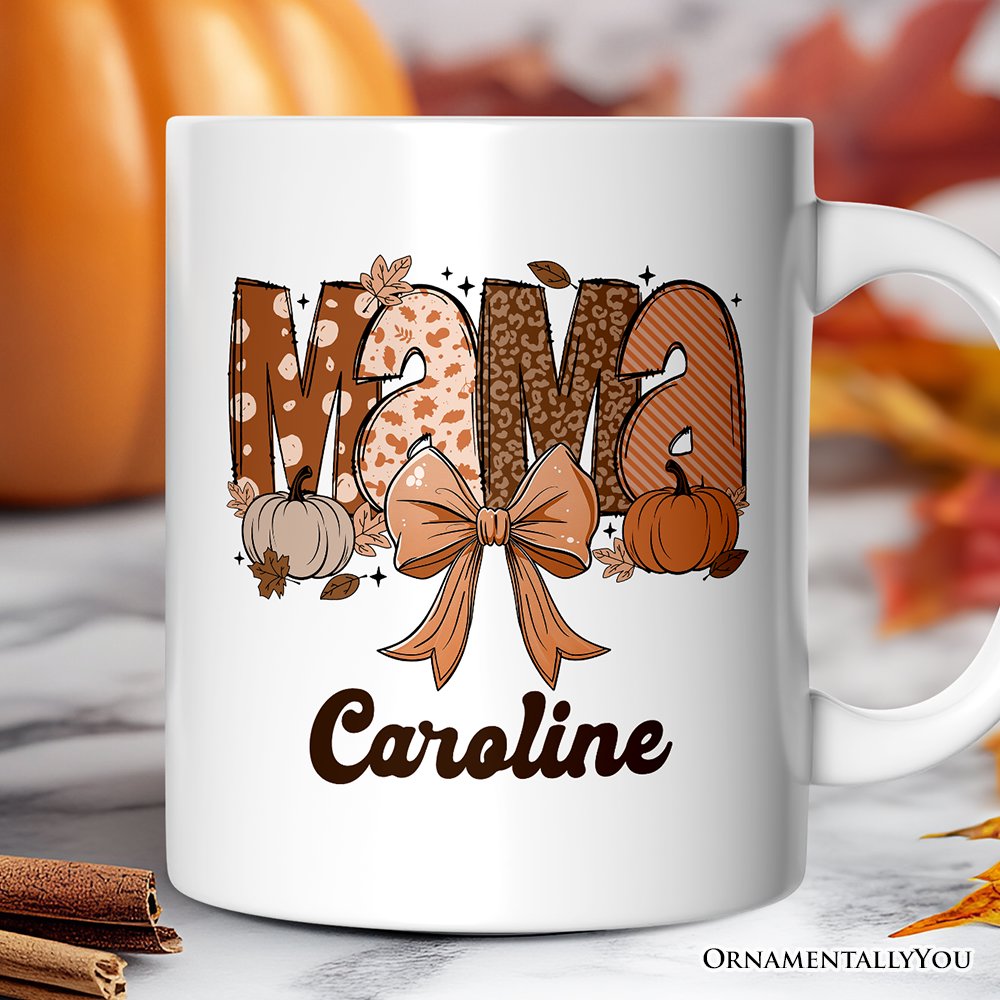 Pumpkin Mama Ceramic Mug White | Ashley Stewart