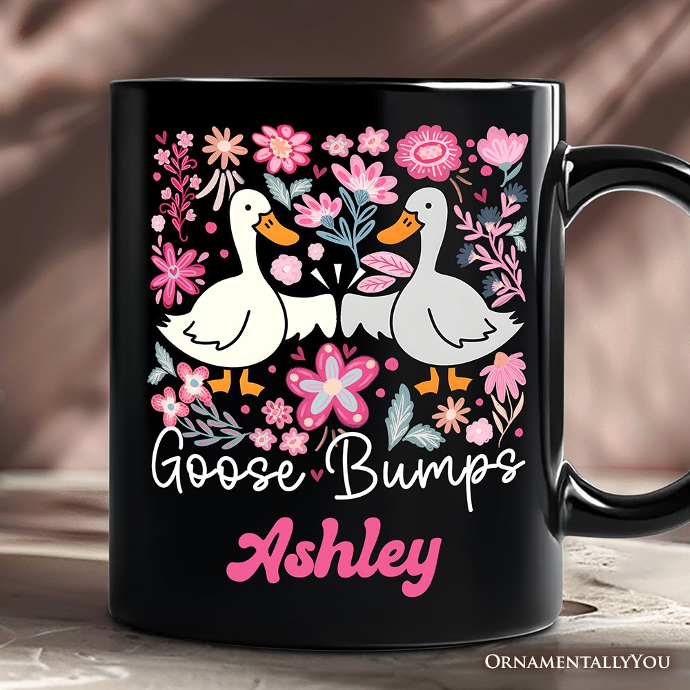 Goose Bumps Ceramic Mug Black | Ashley Stewart