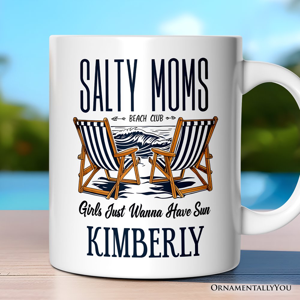 Salty Moms Beach Club Ceramic Mug | Ashley Stewart