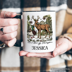 Hunting Season Ceramic Mug White - Black | Ashley Stewart