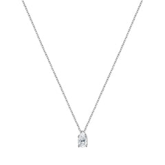 1 Carat Lab Grown Pear Solitaire Diamond Pendant Necklace | Ashley Stewart