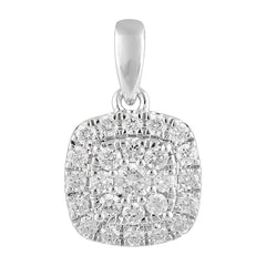 0.33 Carat Lab Grown Halo Diamond Pendant Necklace | Ashley Stewart