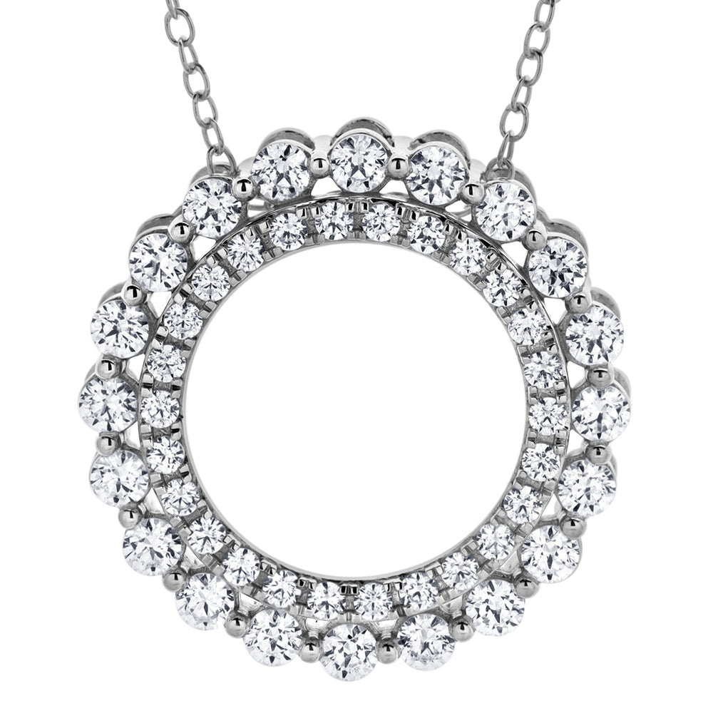 1 Carat Lab Grown Diamond Circle Of Life Necklace In Sterling Silver | Ashley Stewart