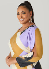Geo Print A Line Maxi Dress Multi | Ashley Stewart