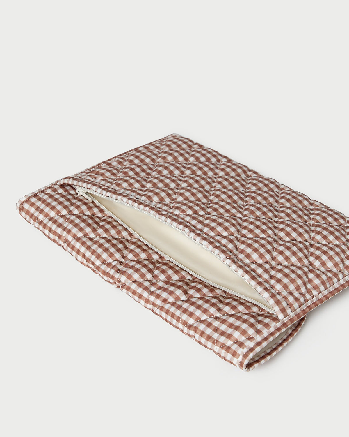 Loeffler Randall Faris Brown Gingham Laptop Sleeve