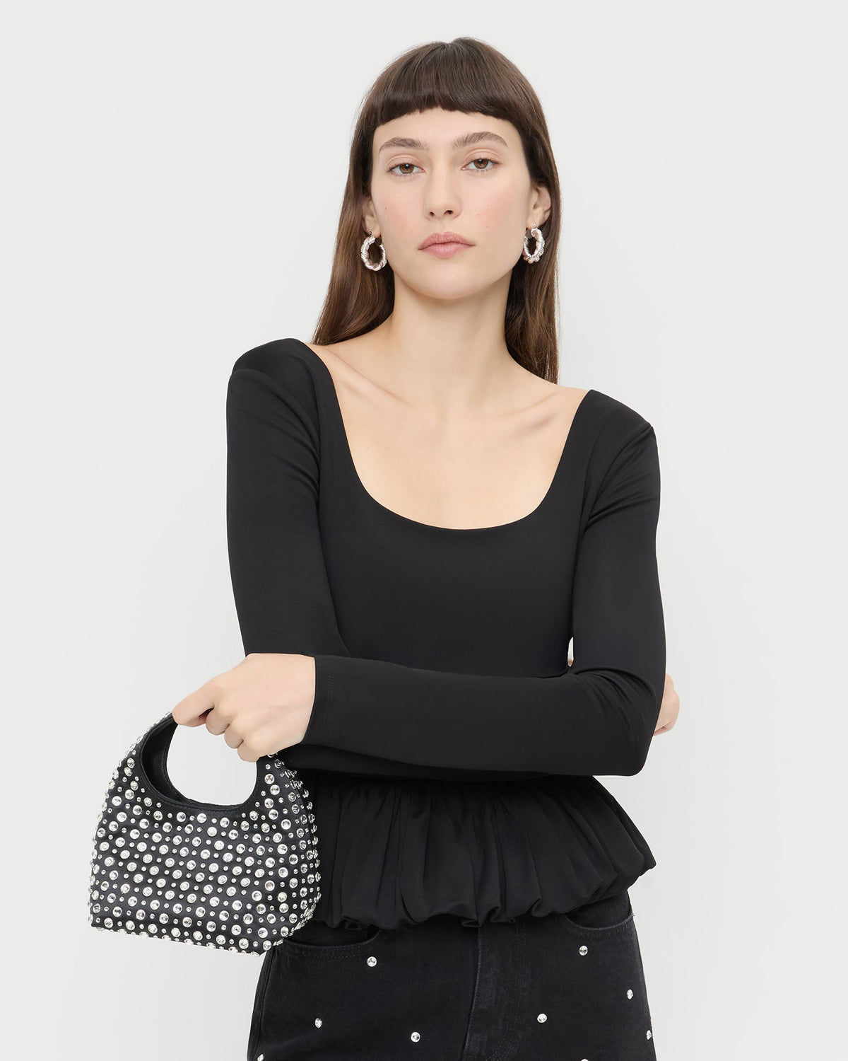 Loeffler Randall Kenzie Black/Crystal Mini Bag